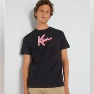 NEW Barbie Black Tee with Pink 'Ken' Logo